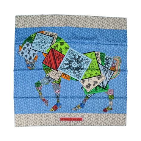 carré hermes cheval|HERMES Silk A Cheval Sur Mon Carre Scarf 90 .